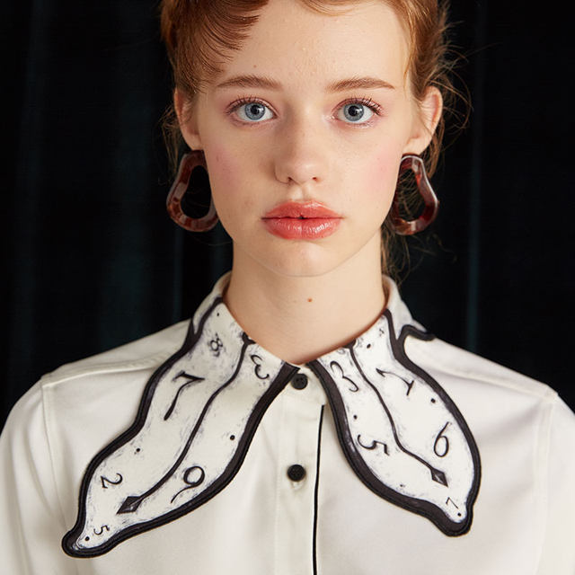 Embroidered coffee foam print original design