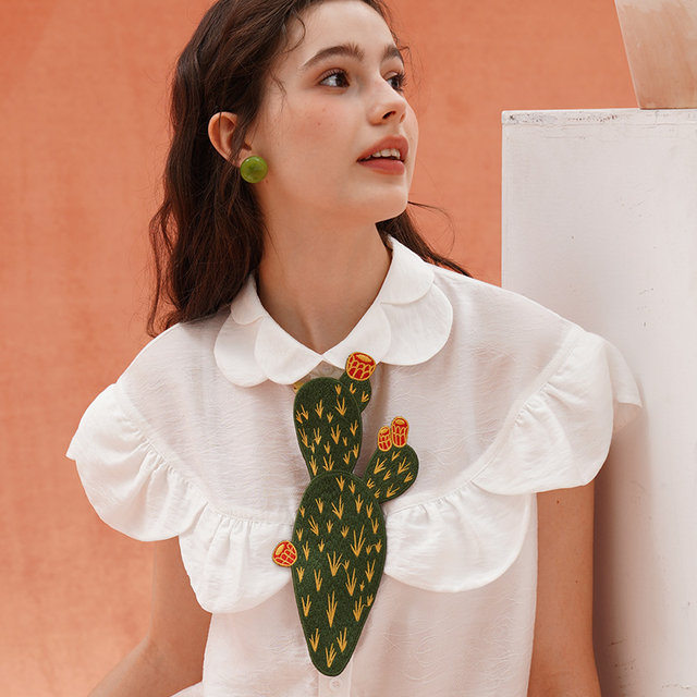 Camoooni cactus embroidered tie niche gift