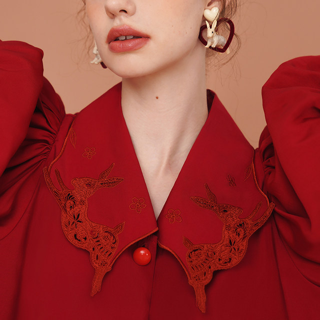 Kamo original design niche short-sleeved embroidered shirt