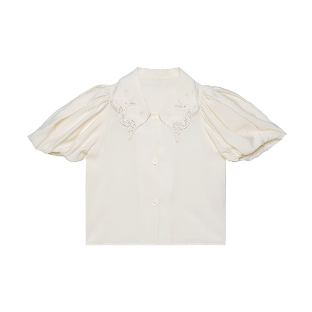 Kamo original design niche short-sleeved embroidered shirt