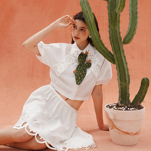 Camoooni cactus embroidered tie niche gift