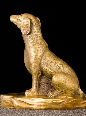 黄铜金钱狗生肖黄铜狗