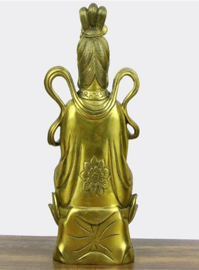 飞龙女娲娘娘铜像纯铜大地圣母佛像客厅家居黄铜家居工艺品摆件