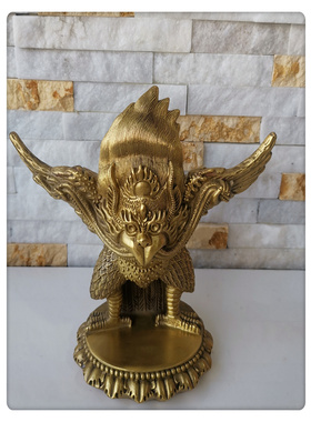 铜大鹏鸟雷震子纯铜金翅神鸟吉祥物工艺品家居装饰品摆件简约