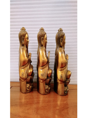 包邮纯铜三清道祖三清天尊玉清太清上清原始灵宝天尊太上老君铜像