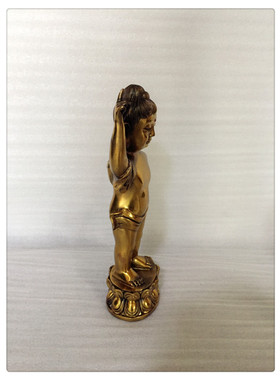 飞龙黄铜纯铜太子佛像王子佛像释迦牟尼小浴佛铜像佛像家居摆件