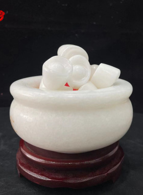 美玉轩阁玉新中式客厅玄关聚宝盆