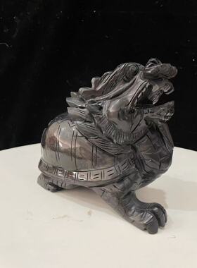 天然玉石龙龟摆件家居客厅酒柜装饰工艺品办公室桌面开业送礼摆设