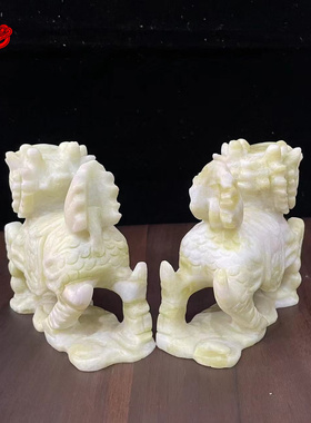 美玉轩阁玉保平安中式麒麟