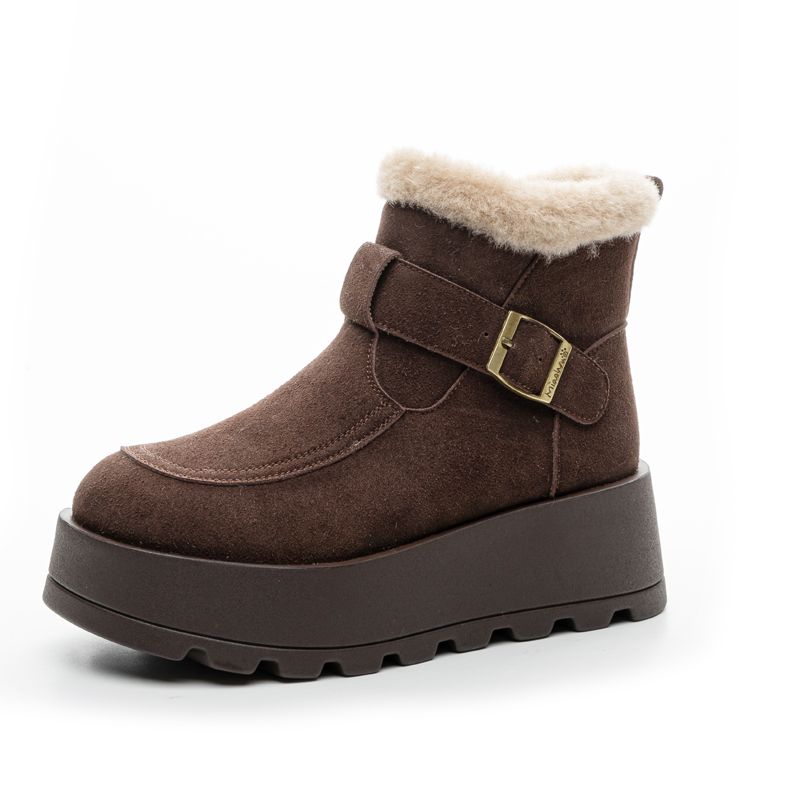 雪地靴女勃肯鞋冬季加绒加厚保暖短靴内增高小个子厚底真皮小码32,淘宝优惠券,粉丝福利购,淘宝优惠卷