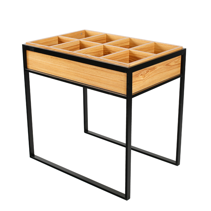 高档钢木货架超市便利店母婴店药店食品店零食店货架展示架促销台 - 图3