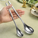 Bibimbap spoon 304 steel extended handled dining spoon