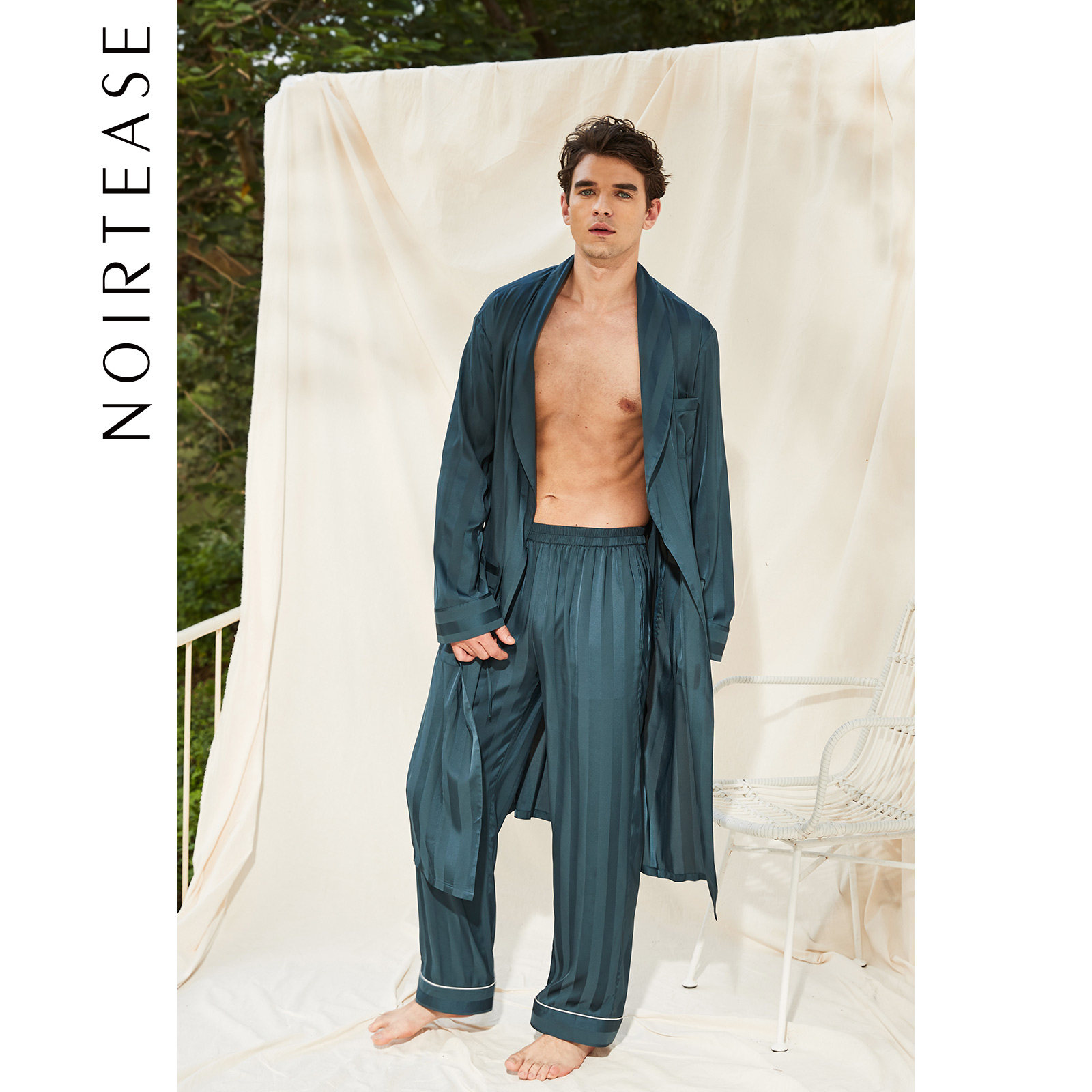 noirtease奈黎诗男士中长款睡袍 noirtease睡袍/浴袍