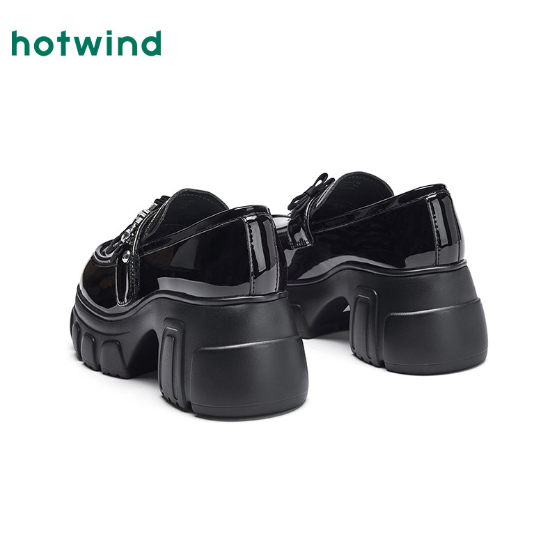 热风厚底乐福鞋女鞋2025年秋季新款女士简约时尚单鞋配裙子小皮鞋,淘宝优惠券,粉丝福利购,淘宝优惠卷