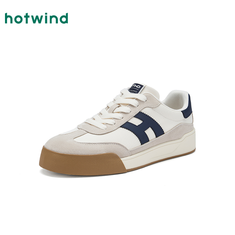 热风2026年春季新款男士时尚板鞋 - 图0