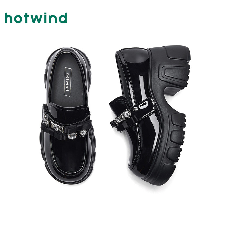 热风厚底乐福鞋女鞋2025年秋季新款女士简约时尚单鞋配裙子小皮鞋,淘宝优惠券,粉丝福利购,淘宝优惠卷