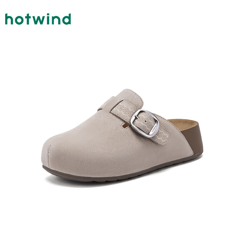 热风复古勃肯鞋女鞋2026年春季新款外穿通勤半拖百搭舒适平底鞋子,淘宝优惠券,粉丝福利购,淘宝优惠卷