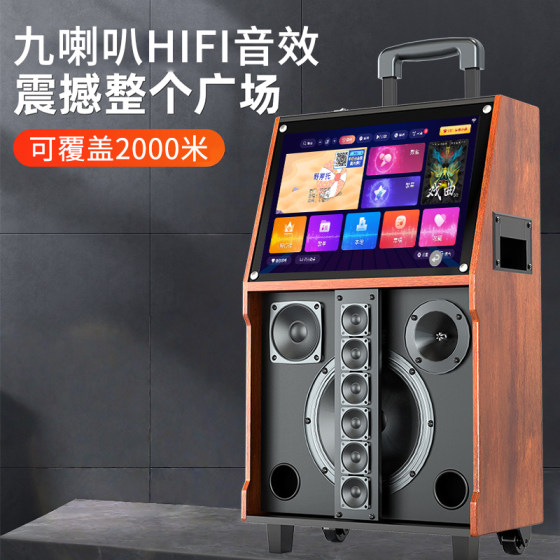 华宝广场舞音响户外蓝牙音箱家用k歌带显示屏家庭ktv唱点歌一体机