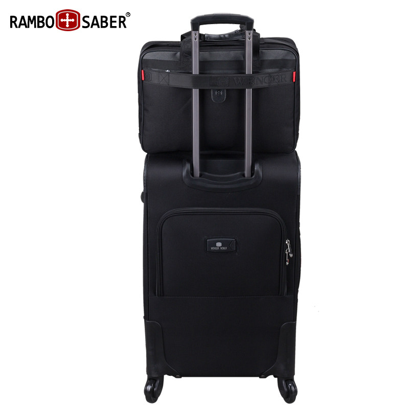rambo瑞士军刀子母15寸电脑拉杆箱 rambosaber旅行箱