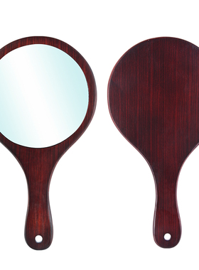 理发师手镜美容院手拿镜子手柄圆镜后视镜后背镜子壁挂化妆镜包邮