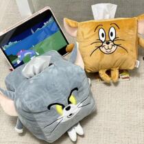 () plush cute cartoon cartoon cat and mouse series with pillow waist leaning on solid paper towels