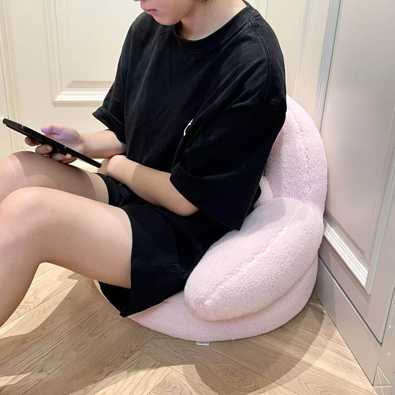 【包邮】INS风可爱卡通少女心美乐蒂造型迷你立体毛绒小沙发坐垫