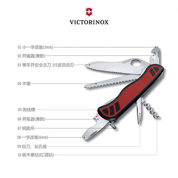 Victorinox Swiss Army Knife Jungle Guard 111mm Thin Folding Swiss Knife Utility Knife ຂອງແທ້ Swiss Sergeant Knife