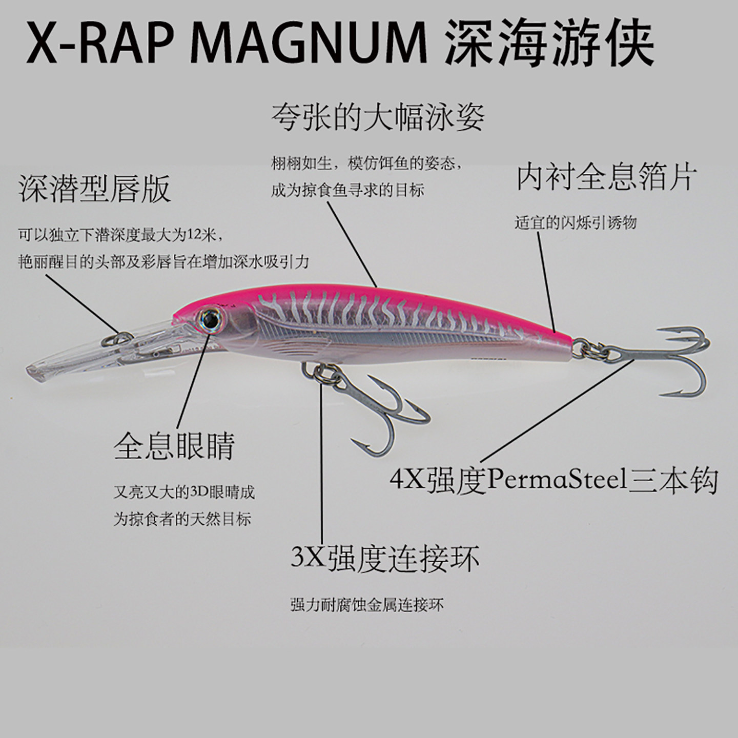 Rapala乐伯乐深海游侠米诺潜水3m大青针拖钓马鲛烟仔假饵11cm 22g,淘宝优惠券,粉丝福利购,淘宝优惠卷