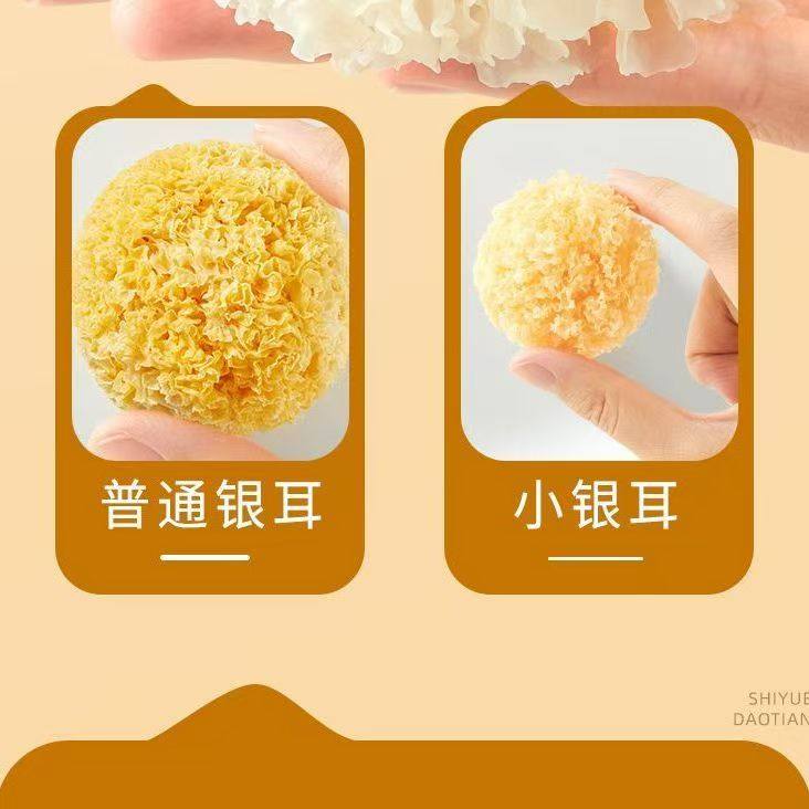 十月稻田小银耳 椴树白木耳雪耳莲子百合银耳羹出胶糯碎小朵干货,淘宝优惠券,粉丝福利购,淘宝优惠卷