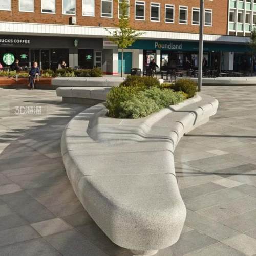 户外公园水磨泰克石GRC透光混凝土坐凳高强异形发光树池座椅源头 - 图3