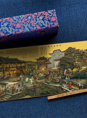张孝友国画南乡旧梦图高清艺术复制品微喷油画绢丝布风景画芯定制