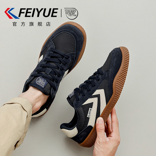 feiyue/飞跃德训鞋男鞋2025秋季新款爆款潮流休闲轻便透气板鞋子 - 图0