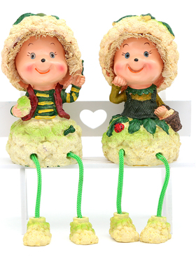 家居创意装饰品客厅小摆件吊脚娃娃可爱卧室个性摆设电视柜酒柜