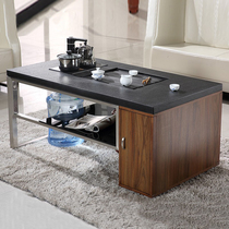 Fire Stones Qigong Fu Tea A Few Simple Tea Table Automatic Water Supply Office Tempered Glass Iron Art Tea Table