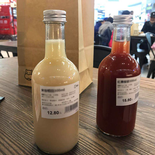 小清新风格187ml果酒玻璃瓶 250ml米酒玻璃瓶 300ml高粱酒瓶 - 图2