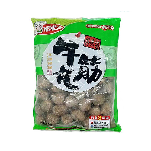 华峰肥老大牛筋丸商用2.5kg/包冷冻半成品火锅关东煮肉丸子食材 - 图3