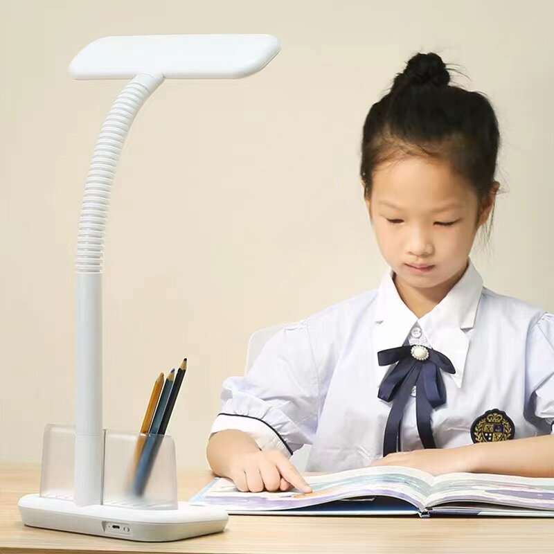 康铭LED充电护眼学习灯三色温触摸调光小学生阅读书桌写作业台灯