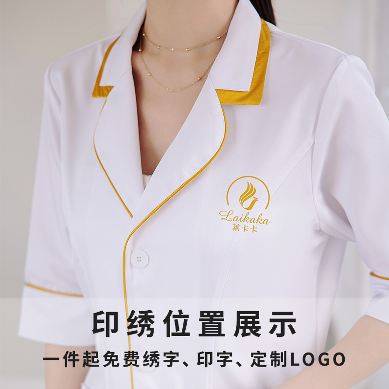 韩版白大褂女中袖长袖短袖师纹绣 云心海医护制服