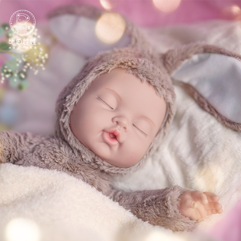 Bieber比伯娃娃安抚睡眠玩偶兔子毛绒公仔熊女孩抱枕婴儿生日礼物-图2
