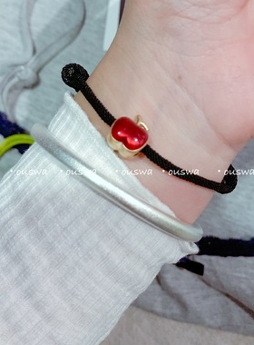 ouswa原创圣诞树苹果手绳手链