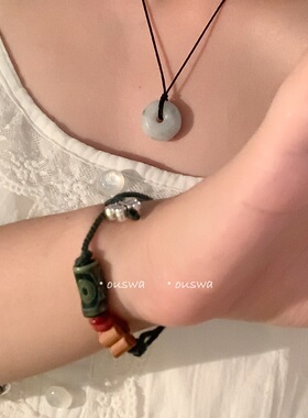 ouswa原创和田玉项链锁骨链