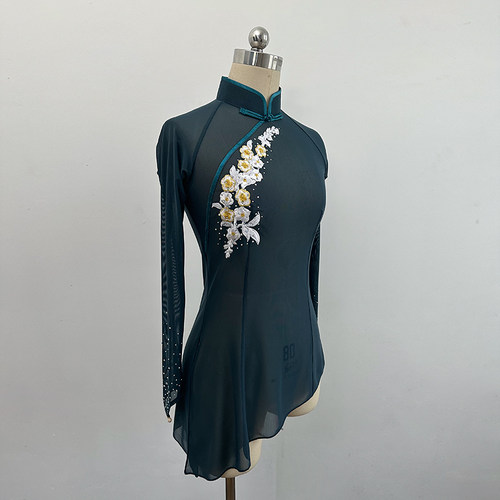 舞依艺库古典舞蹈身韵纱衣女胶州东北秧歌民间舞练功服加钻可定制 - 图0