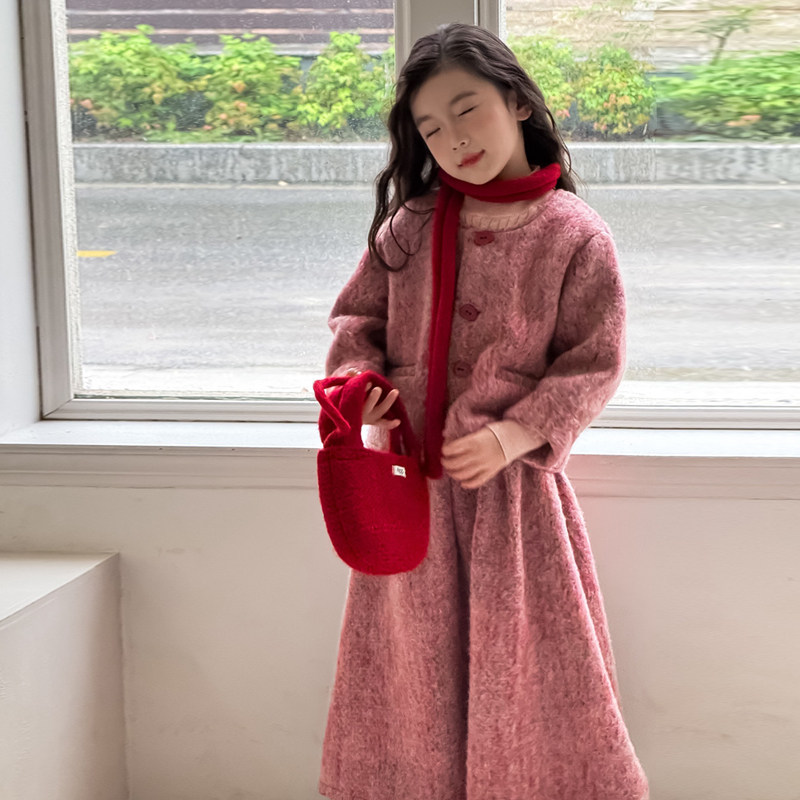 女童小香风毛呢外套两件套冬装2025新款儿童女宝宝超好看时髦穿搭,淘宝优惠券,粉丝福利购,淘宝优惠卷