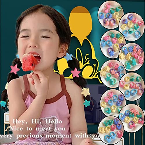 90PCS Cotton Toddler Hair Ties  Baby Coloured Hair Ties，Ani - 图3