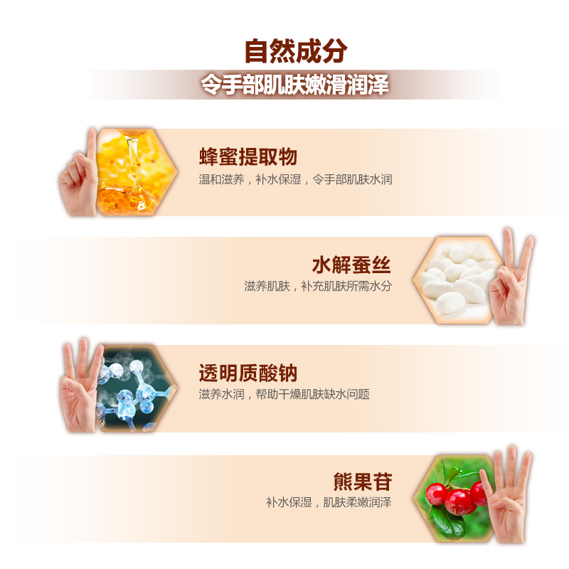 泊泉雅昊达专卖店泊泉雅蜂蜜手膜手套保湿补水嫩白去死皮角质淡化细纹手部护理套装2