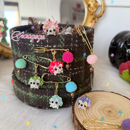 日本toho串珠miyuki材料包川崎刺猬胸针龙虾扣材料包diy视频教程 - 图2