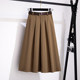 Large size drape suit skirt women's mid-length spring and summer fat mm high waist covering belly slimming belt a-line skirt