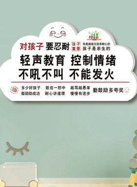 别吼控制情绪贴牌莫生气励志墙贴