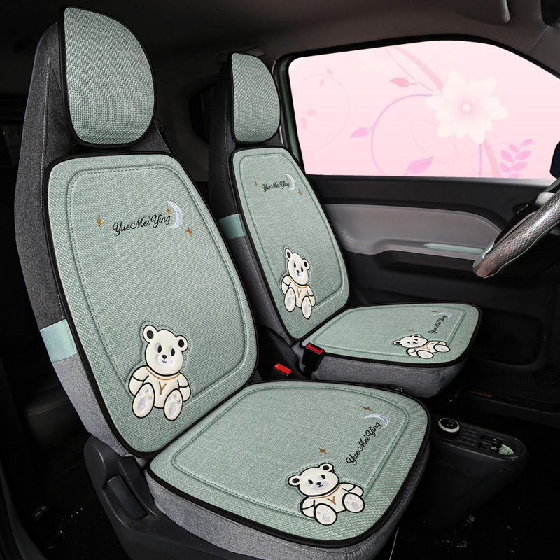 五菱宏光miniev迷你mini马卡龙汽车坐垫座套座垫四季通用座椅套Z