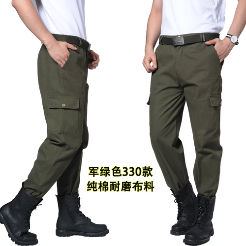 Осенние хлопковые штаны для работы, износостойкая ткань, оверсайз, увеличенная толщина